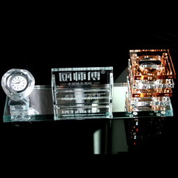 水晶筆筒三件套 融合文化創(chuàng)意與商務禮贈的精致之選